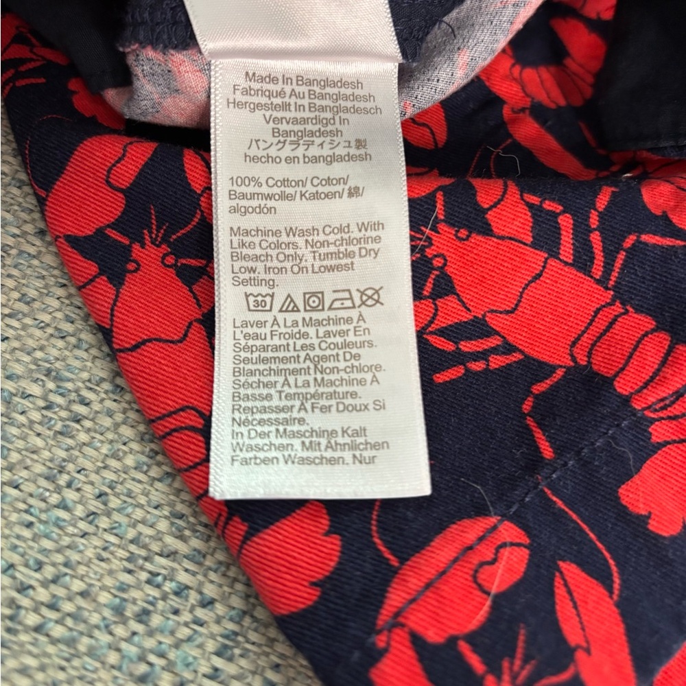 J. Crew Navy/Red Lobster Print Women's Shorts - Picture 13 of 16